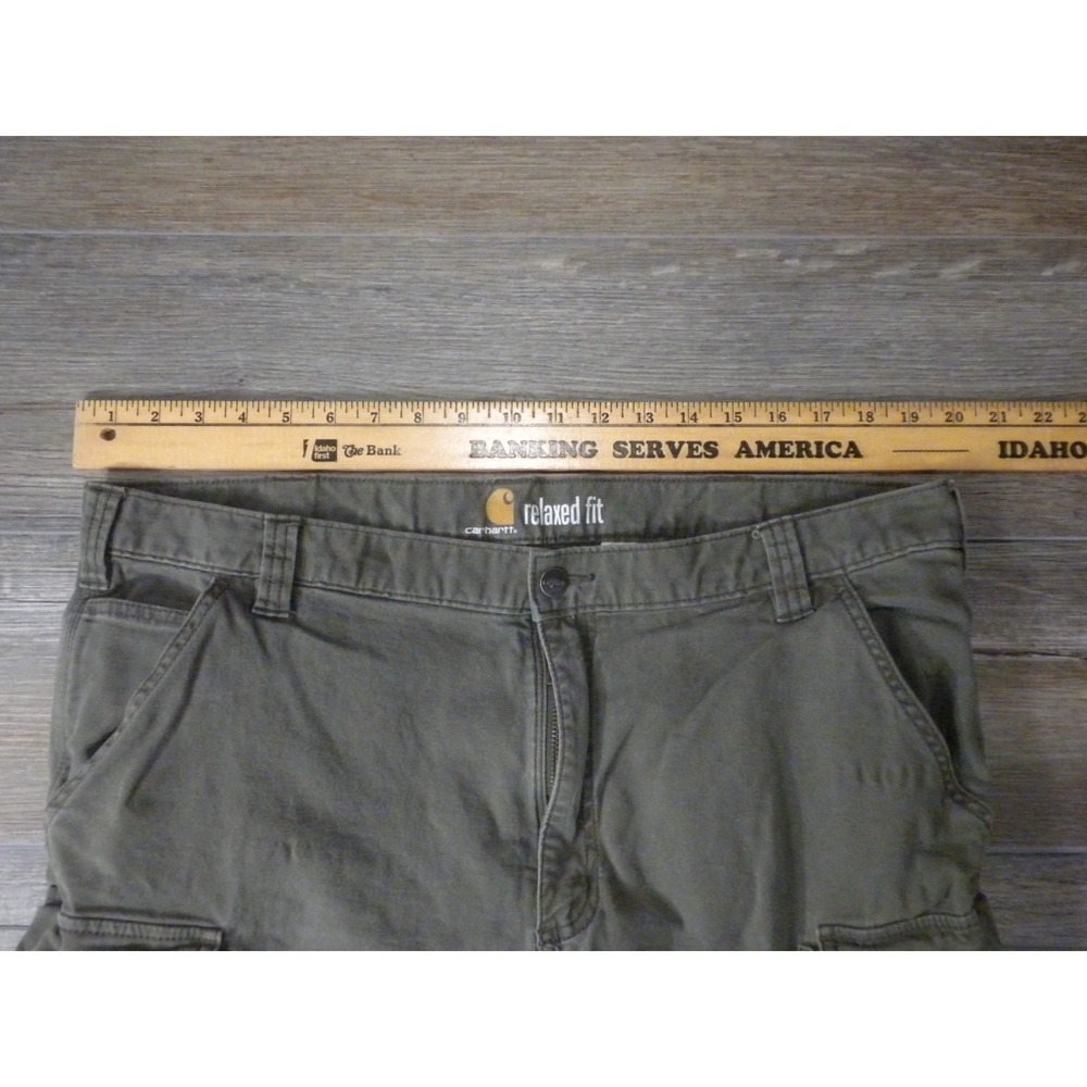 Carhartt Rigby Cargo Shorts Mens 40 Green Rugged Flex Relaxed Workwear Gorpcore - Picture 6 of 9